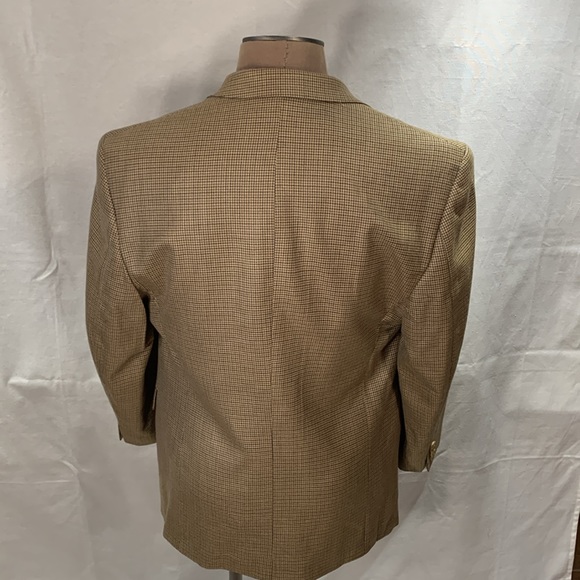 Vintage Micro Houndstooth Polo Ralph Lauren Champagne, two button blazer 46R - Picture 4 of 7